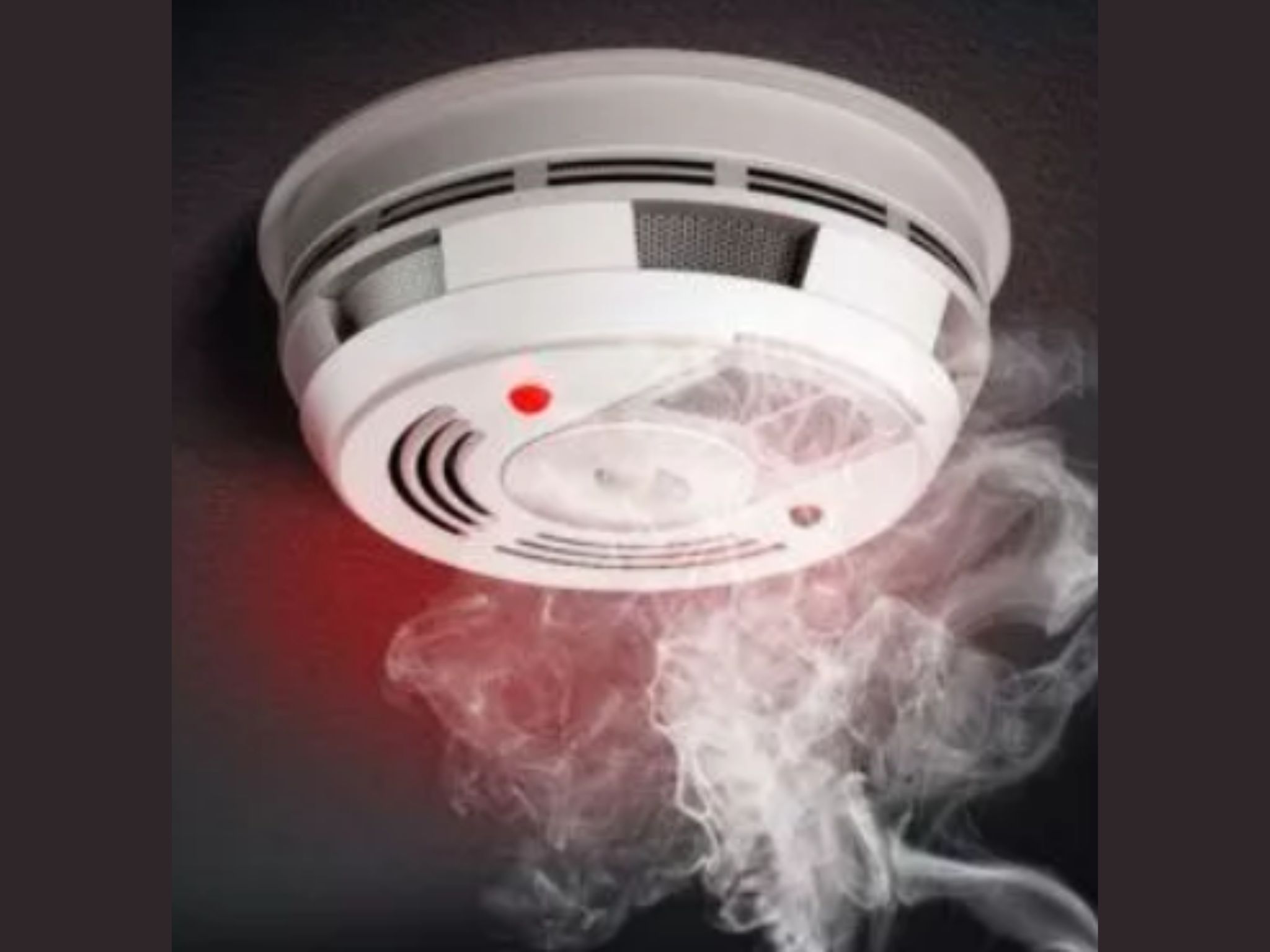 Smoke Detector installed on a ceiling